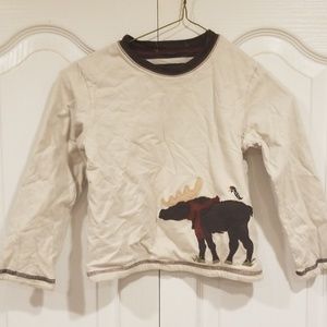 Janie and Jack Boys 4t Moose reversible shirt